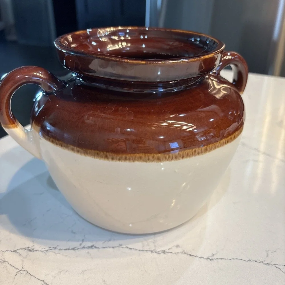 Vintage McCoy Pottery Classic‎ Bean Pot  #342 Ovenproof Double Handle